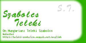 szabolcs teleki business card